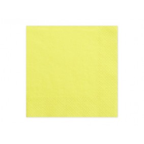 Serwetka 3-warstwowa kolor żółty 33x33cm 20szt - 1
