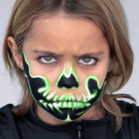 Makijaż na halloween dla chłopaka dzieci szkielet - 1