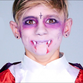 Makijaż na halloween dla chłopaka dzieci wampir - 1