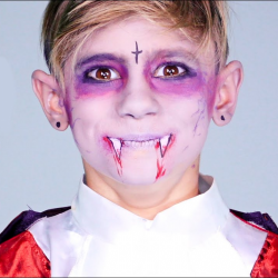 Makijaż na halloween dla chłopaka dzieci wampir