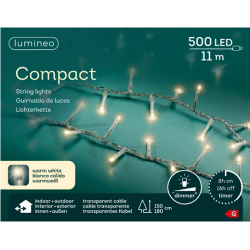 Lampki 500 LED kompaktowe ciepły biały kolor 11m - 5