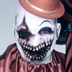 Makijaż łatwy na halloween męski straszny klaun