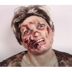 Makijaż prosty na halloween męski zombie martwy