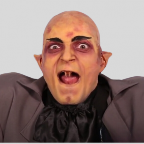 Makijaż na halloween szybki męski wampir gacek - 1
