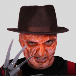 Makijaż na Halloween męski prosty nożycoręki