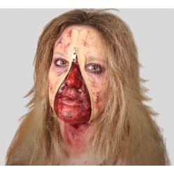 Makijaż na halloween łatwy damski krwawy zamek