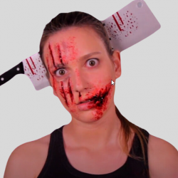 Makijaż na halloween damski męski rany zadrapanie