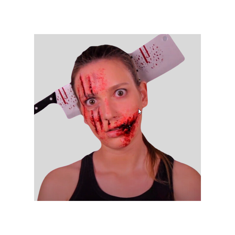 Makijaż na halloween damski męski rany zadrapanie - 1
