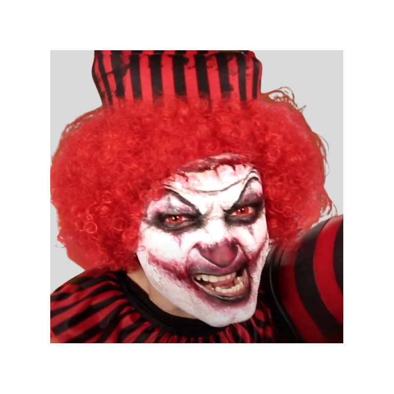 Makijaż na halloween prosty męski zabójczy klaun - 1