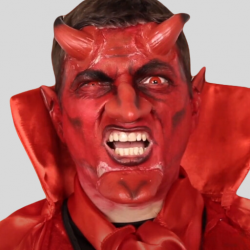 Makijaż na halloween łatwy męski demon diabeł