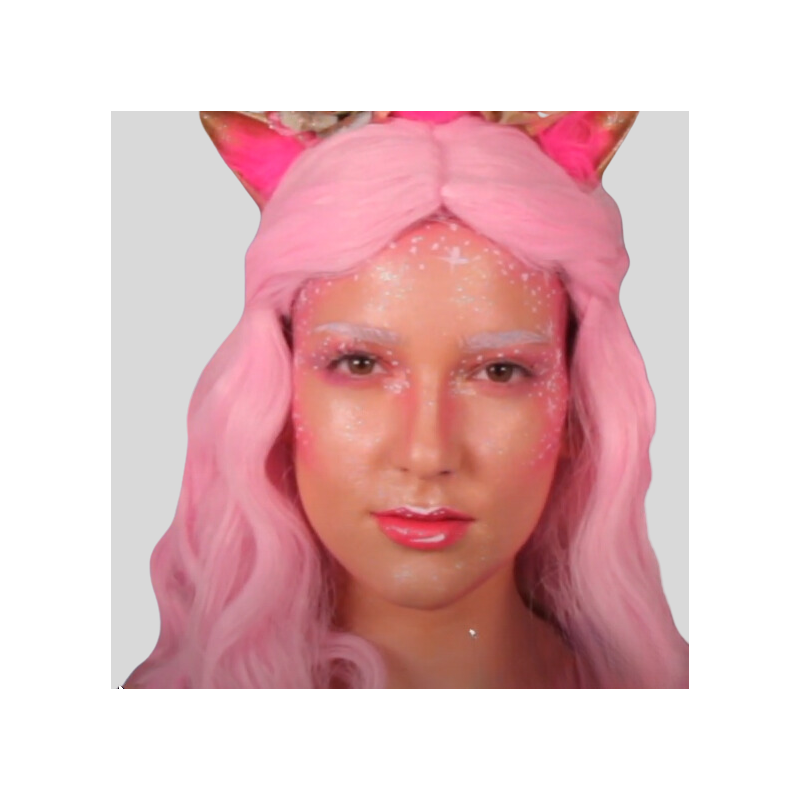 Makijaż łatwy na halloweeen dziewczyna jednorożec - 1