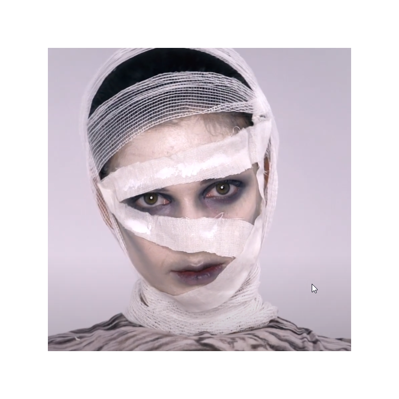 Makijaż na halloween szybki łatwy damski mumia - 1