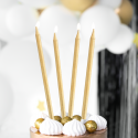 Świeczki na tort urodzinowy wysokie złote 12szt - 2