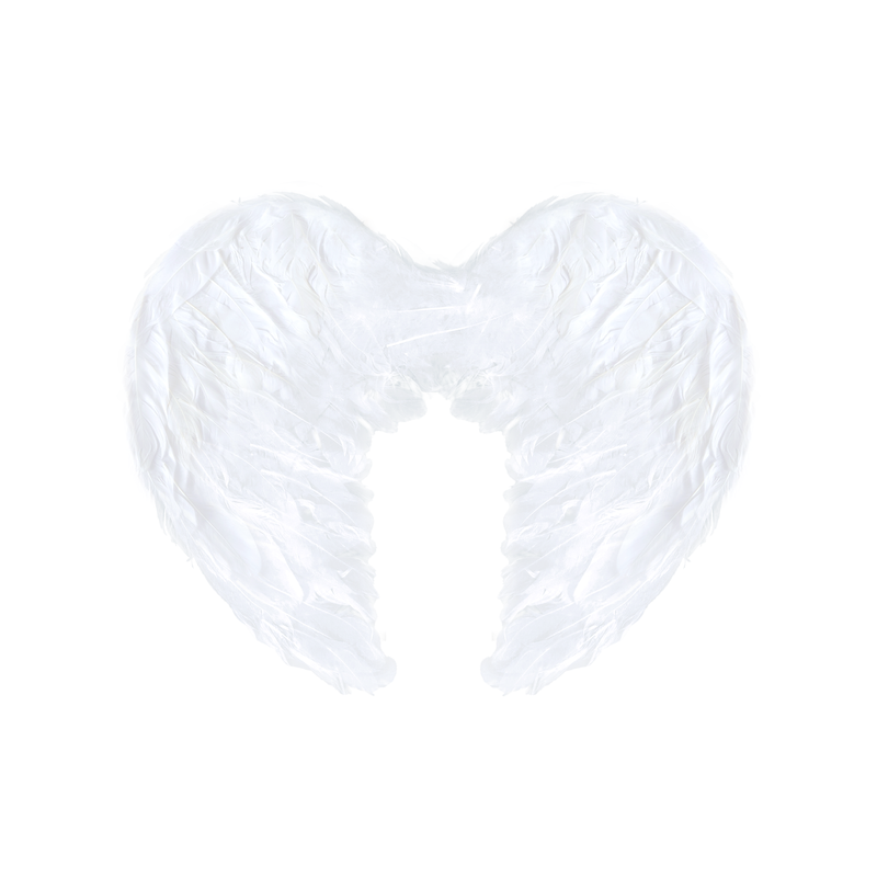 Skrzydła przebranie anioła białe pióra 45x35 cm - 1