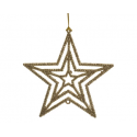 Zawieszka gwiazdka złota świecąca różne wzory 10cm - 4