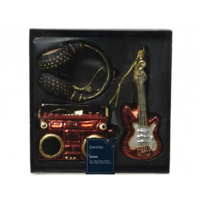 Bombka szklana gitara słuchawki magnetofon komplet - 1