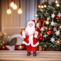 Święty Mikołaj z prezentem stojący dekoracyjny - 5
