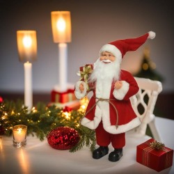 Figurka Święty Mikołaj z prezentem dekoracja - 2