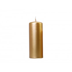 Świeca Świeczka klubowa woskowa złota metaliczna ozdobna 15cm