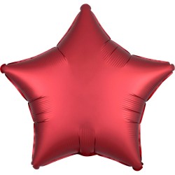 Balon foliowy 19 satynowy gwiazda czerwona