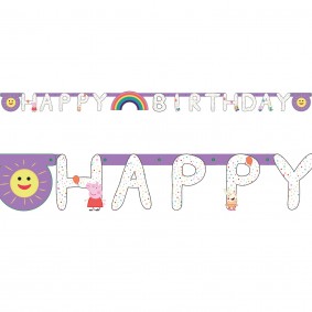 Girlanda Happy Birthday Świnka Peppa na urodziny - 1