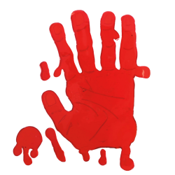 Żelowa krwawa ręka dłoń dekoracja Halloweenowa - 2