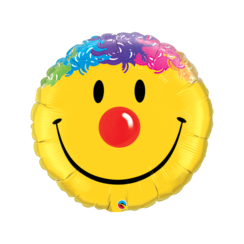 Balon foliowy uśmiechnięta twarz z czerwonym nosem - 1