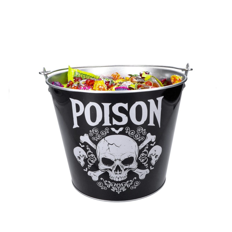 Kubełek metalowy Poison na napoje stół halloween
