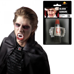 Sztuczna krew zęby wampira zestaw Halloween wampir