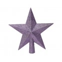 Gwiazda na choinkę szpic brokat lilia fioletowy - 1