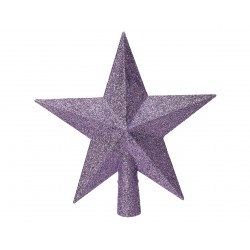 Gwiazda na choinkę szpic brokat lilia fioletowy
