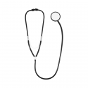 Stetoskop lekarza czarny rekwizyt przebranie 76 cm - 1