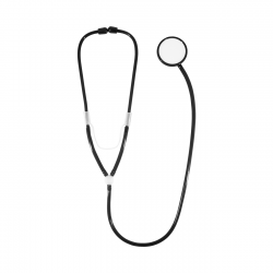 Stetoskop lekarza czarny rekwizyt przebranie 76 cm - 1