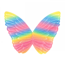 Skrzydełka Skrzydła tęczowe kolorowe Motylek Wróżka dla dzieci 35cm