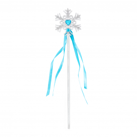 Srebrna różdżka Śnieżynka z niebieskim klejnotem - 1