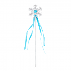 Srebrna różdżka Śnieżynka z niebieskim klejnotem - 1