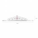 Srebrna korona księżniczki z różowymi klejnotami - 2