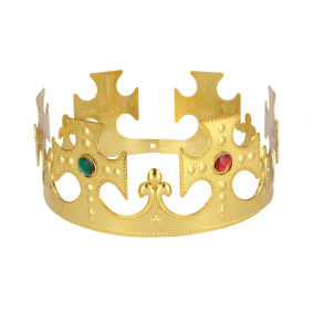 Złota korona królewska z kolorowymi klejnotami - 1