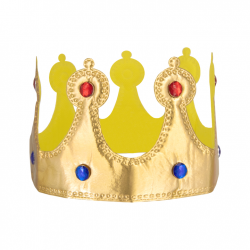Miękka korona królewska z kolorowymi klejnotami