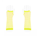 Rękawiczki z siatki bez palców neonowe żółte 24cm - 3