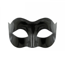 Maska karnawałowa wenecka gładka czarna 19 cm