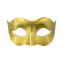 Maska karnawałowa wenecka gładka złota 19 cm - 1