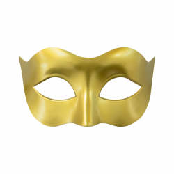 Maska karnawałowa wenecka gładka złota 19 cm
