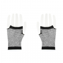 Rękawiczki z siatki bez palców czarne krótkie 11cm - 3