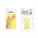 Rękawiczki z siatki bez palców neonowe żółte 11cm - 2
