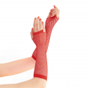 Rękawiczki z siatki bez palców czerwone 24cm - 1