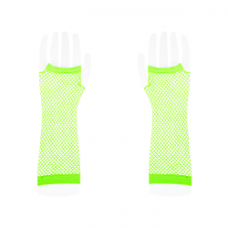 Rękawiczki z siatki bez palców zieleń średnie 24cm - 3