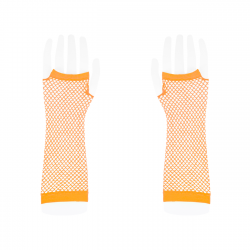 Rękawiczki z siatki bez palców pomarańczowe 24cm - 3