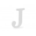 Litera drewniana J biała stojąca dekoracja ozdobna - 1