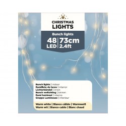 Wiązka lampki sznur ciepły biały micro 48 LED 73cm